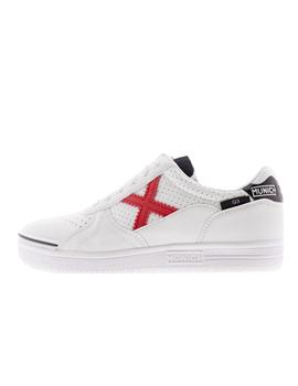 Zapatilla Munich G-3 Kid 298 GS Blanco/Rojo