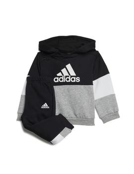 Chandal Adidas Logo Bebé Negro/Gris