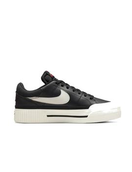 Zapatilla Nike W Court Legacy Platform Negro y blanco