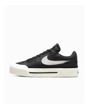 Zapatilla Nike W Court Legacy Platform Negro y blanco