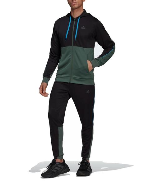 solo por favor no lo hagas Tomar medicina Chandal Adidas Rib Aerorea Hombre Negro/Verde