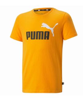 Camiseta Puma ESS+ 2 Col Logo Amarillo/Negro