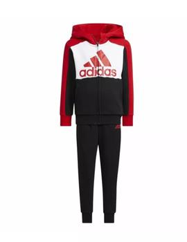 Chándal Adidas LK BOS TS Niño Negro/Rojo