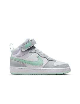 Zapatilla Nike Court Borough Mid2 GS Blanco/Menta