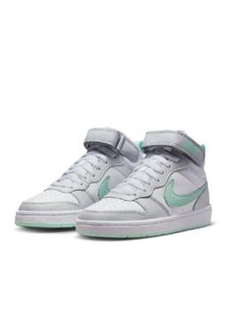 Zapatilla Nike GS Court Borough Mid2 Blanco/Menta