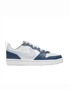 Zapatilla Nike Court Borough Low2 GS Blanco/Azul