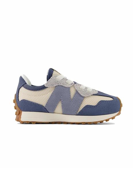Zapatilla New Balance 327 Beb Azul Beige